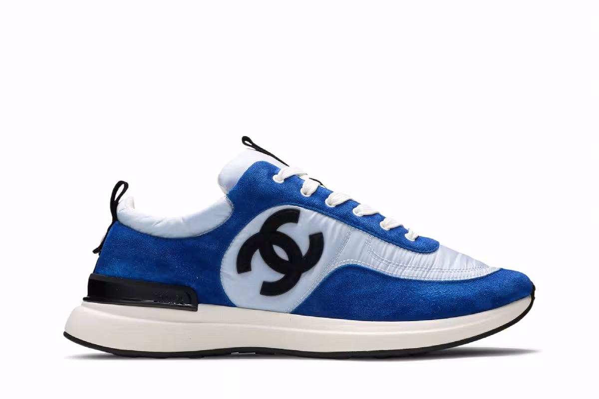 Chanel Suede Calfskin Sneaker Blue, view 2