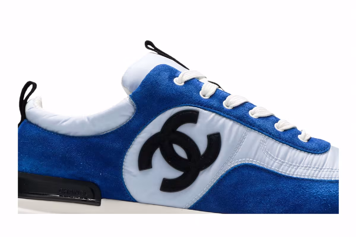 Chanel Suede Calfskin Sneaker Blue, view 3