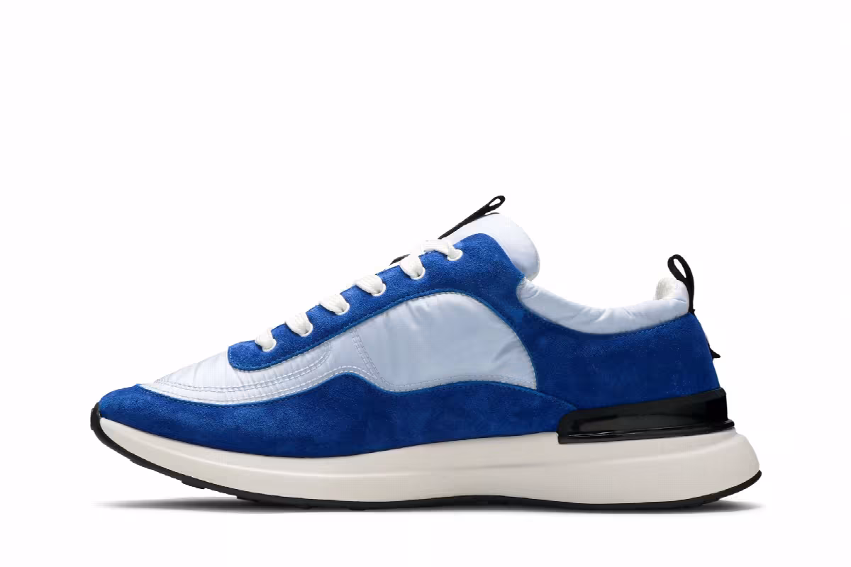 Chanel Suede Calfskin Sneaker Blue, view 4