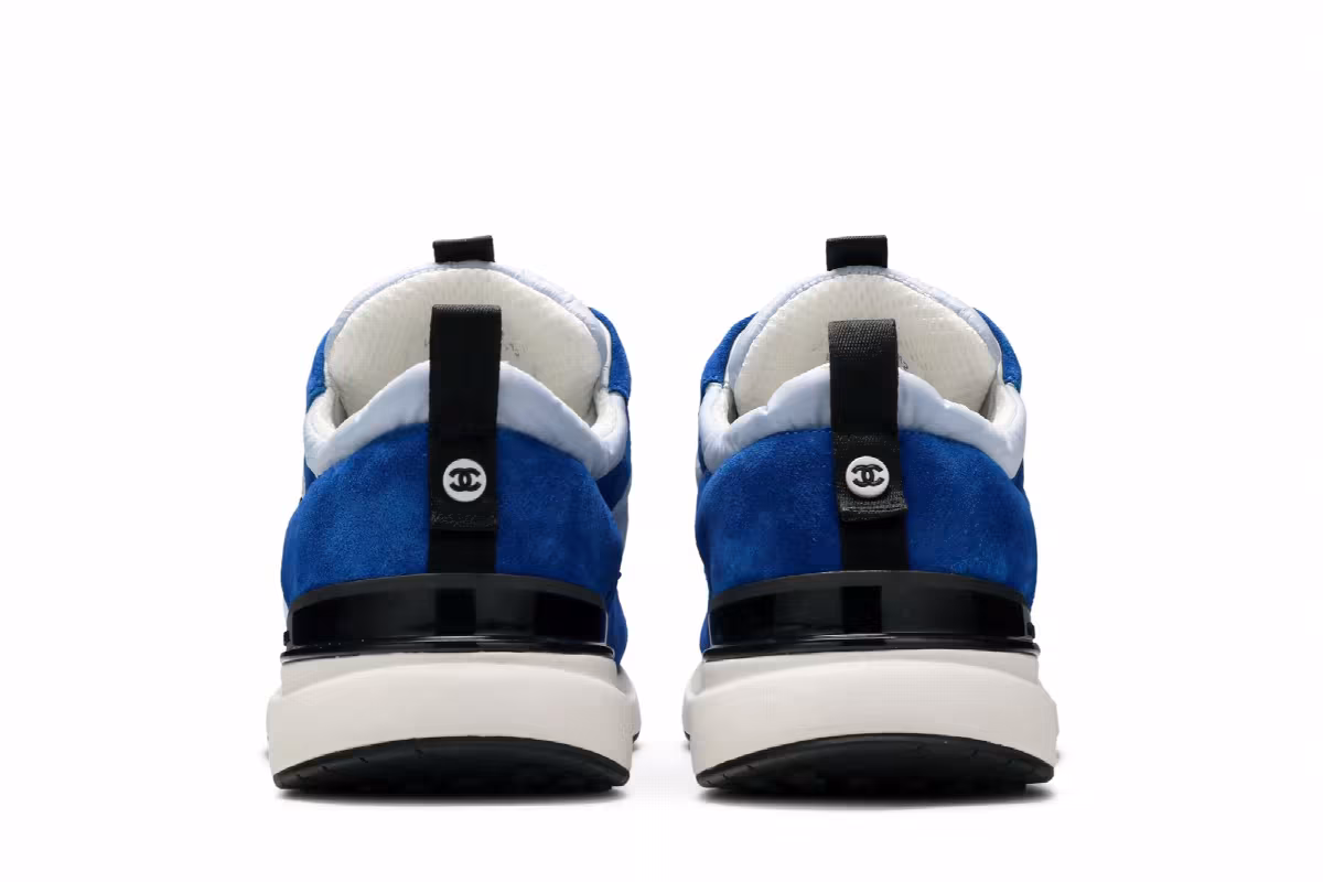 Chanel Suede Calfskin Sneaker Blue, view 7