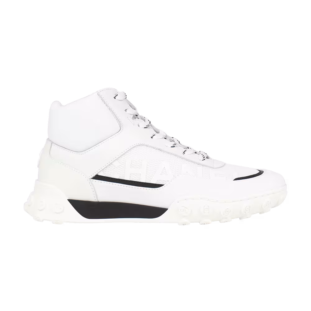 Chanel Women's Nylon Lace-Up High White