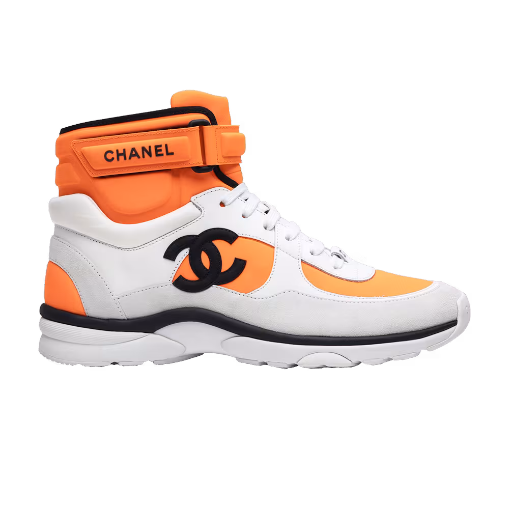 Chanel Women's Logo High Top Orange White