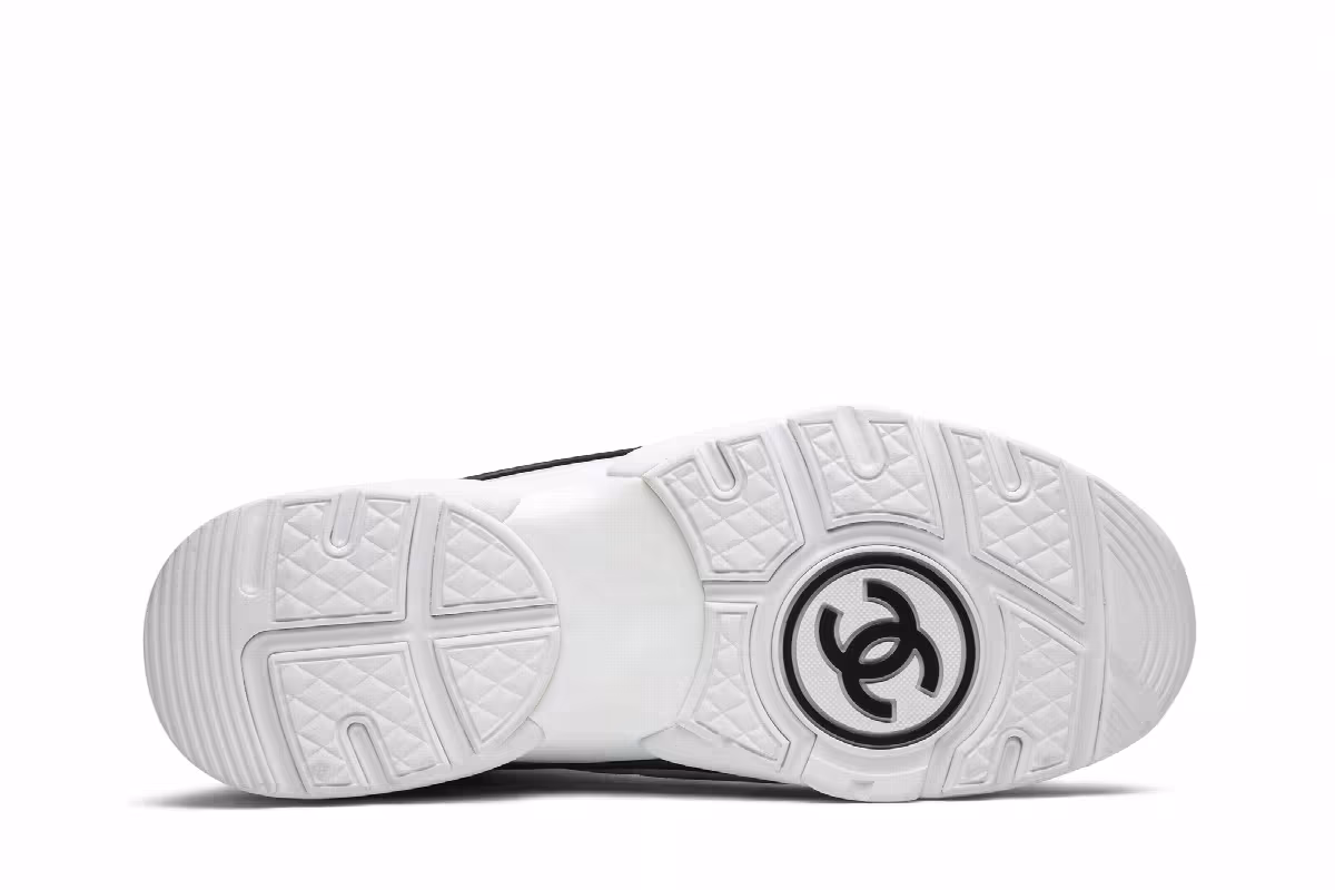 Chanel Women's Logo High Top Orange White, view 5