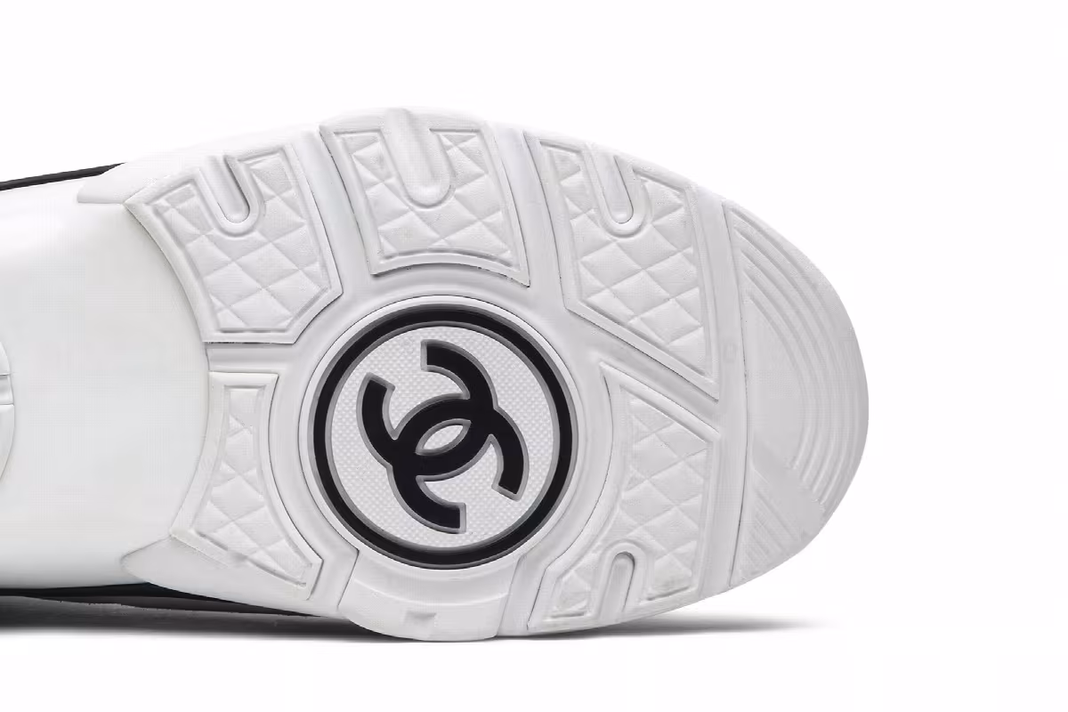 Chanel Women's Logo High Top Orange White, view 6