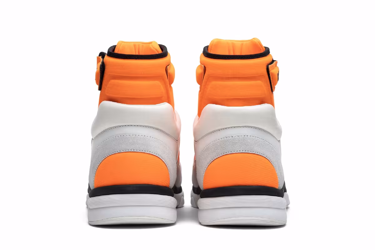 Chanel Women's Logo High Top Orange White, view 7