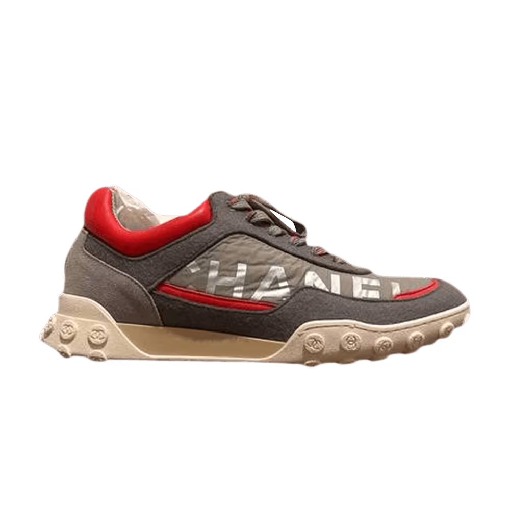 Chanel Women's Low Top Sneaker Grey Orange