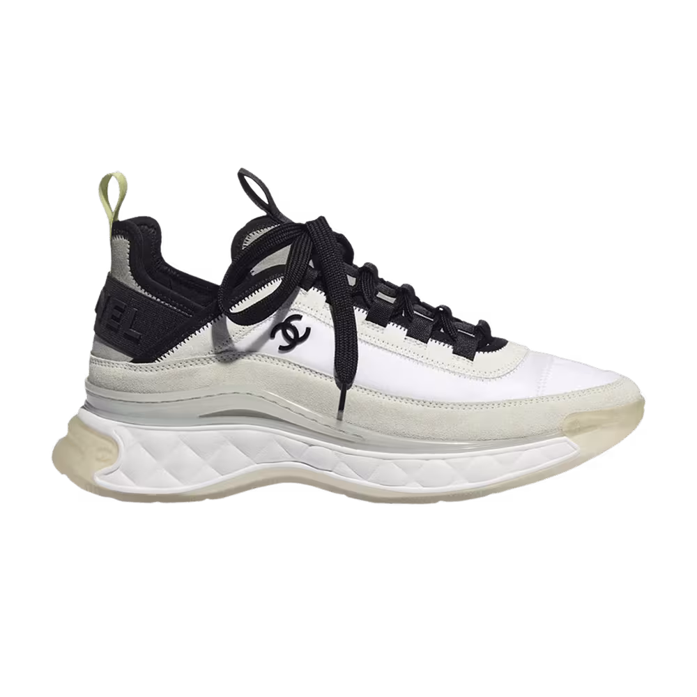 Chanel Women's Velvet Calfskin & Mixed Fibers Sneaker White Yellow
