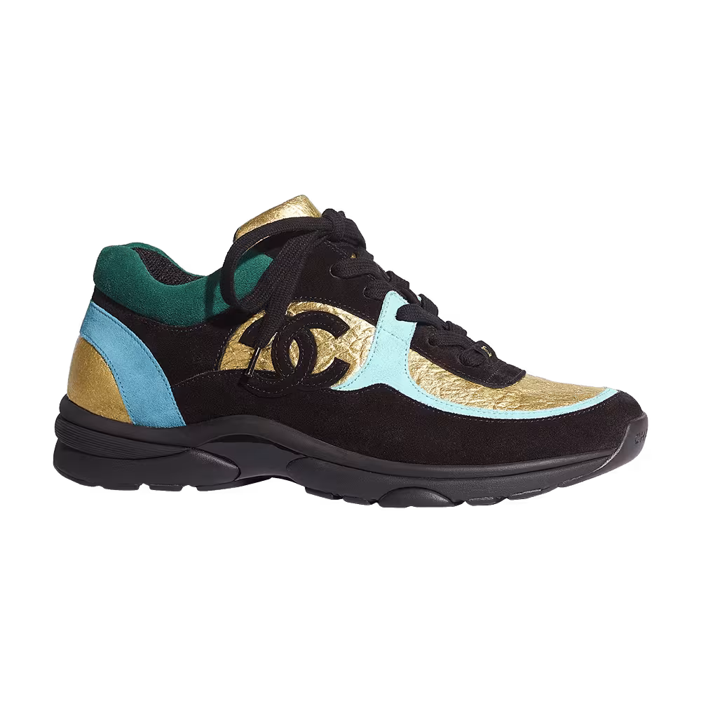 Chanel Women's Sneaker Turquoise Gold