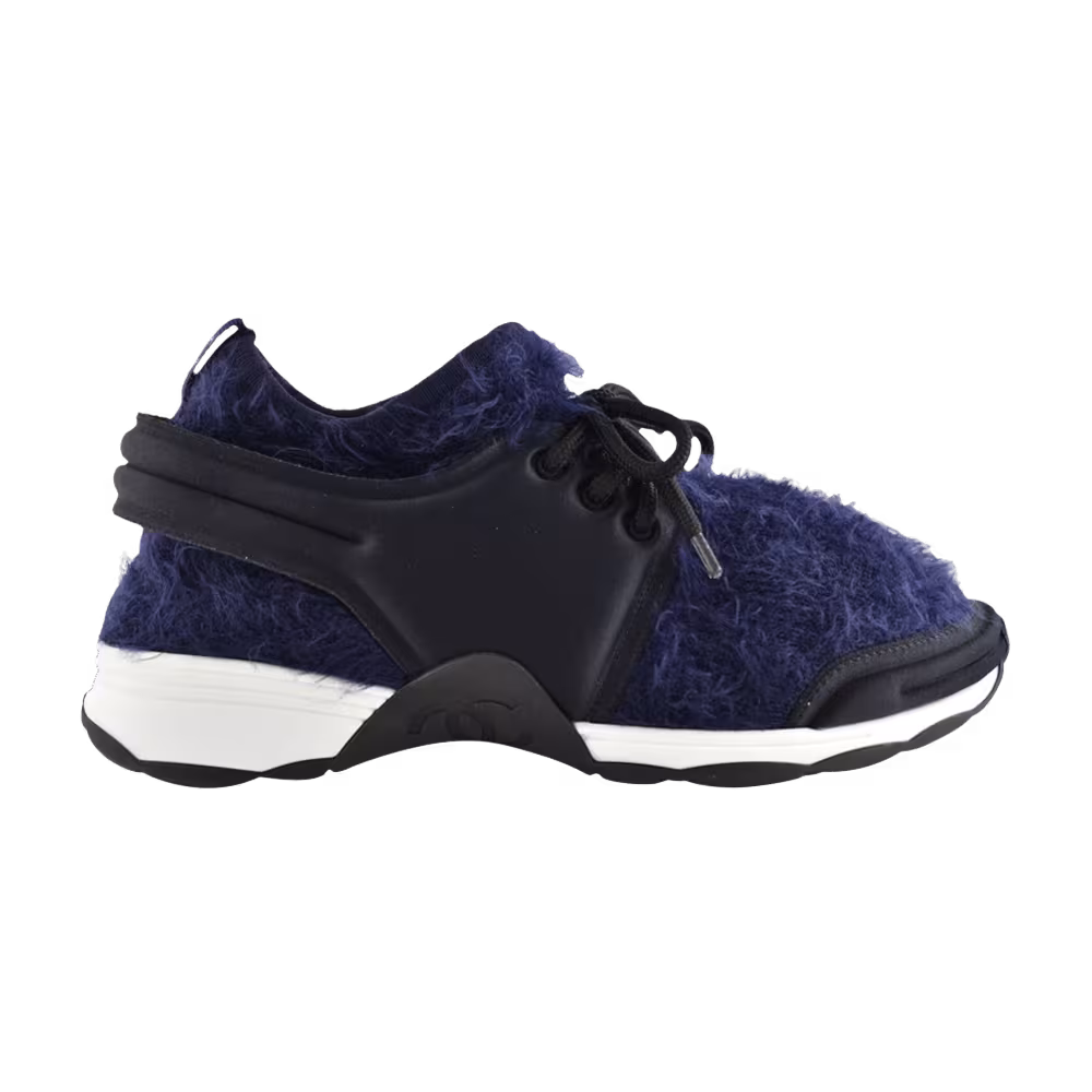 Chanel Stretch Fabric Sneaker Navy Black