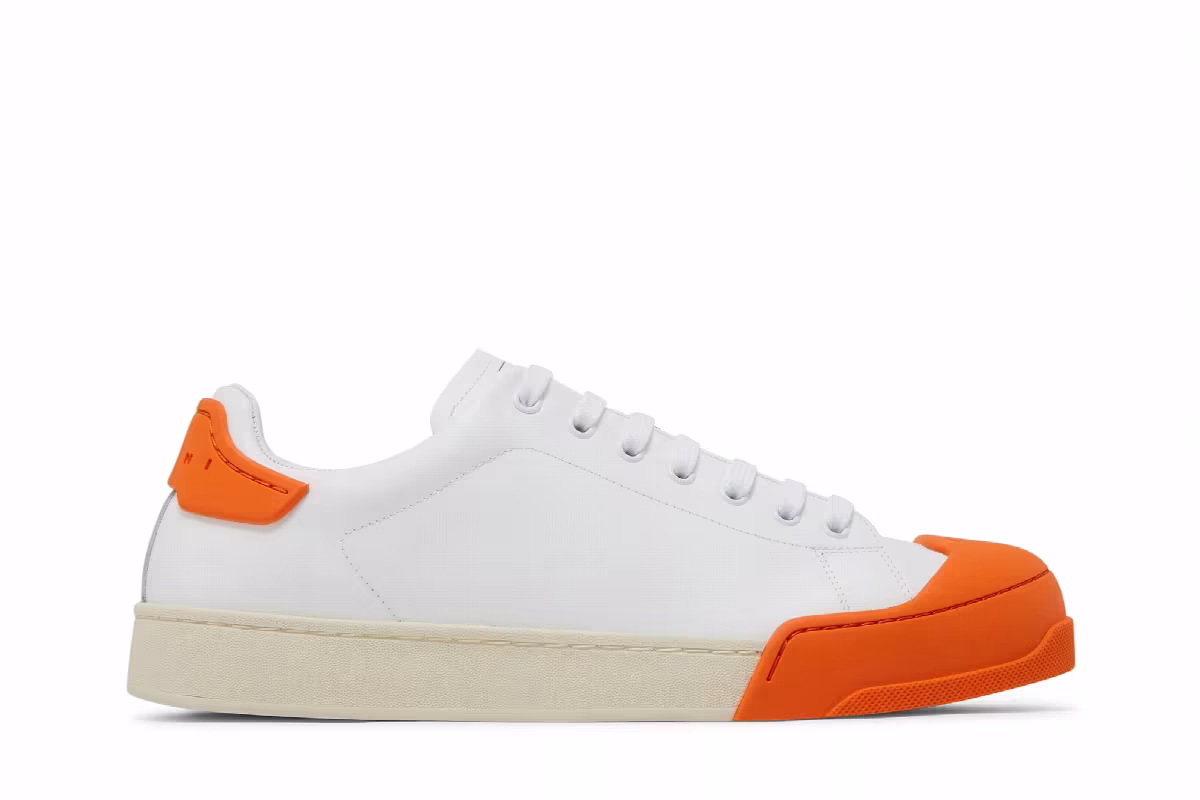Marni Dada Bumper Sneaker Lily White Orange, view 2