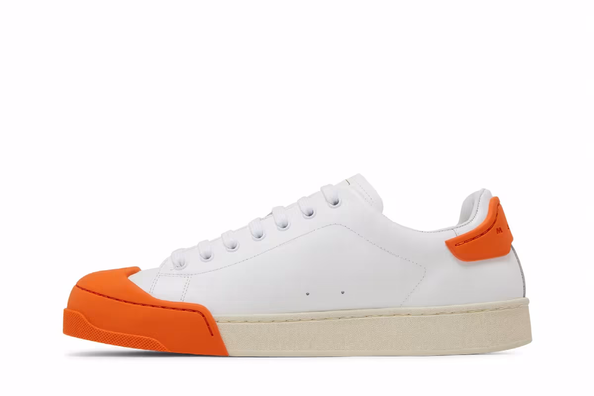 Marni Dada Bumper Sneaker Lily White Orange, view 4