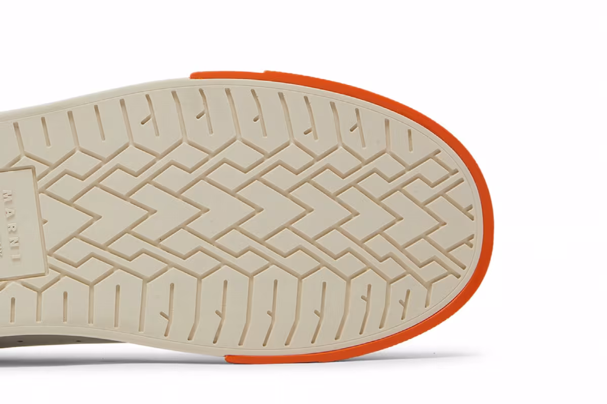 Marni Dada Bumper Sneaker Lily White Orange, view 6