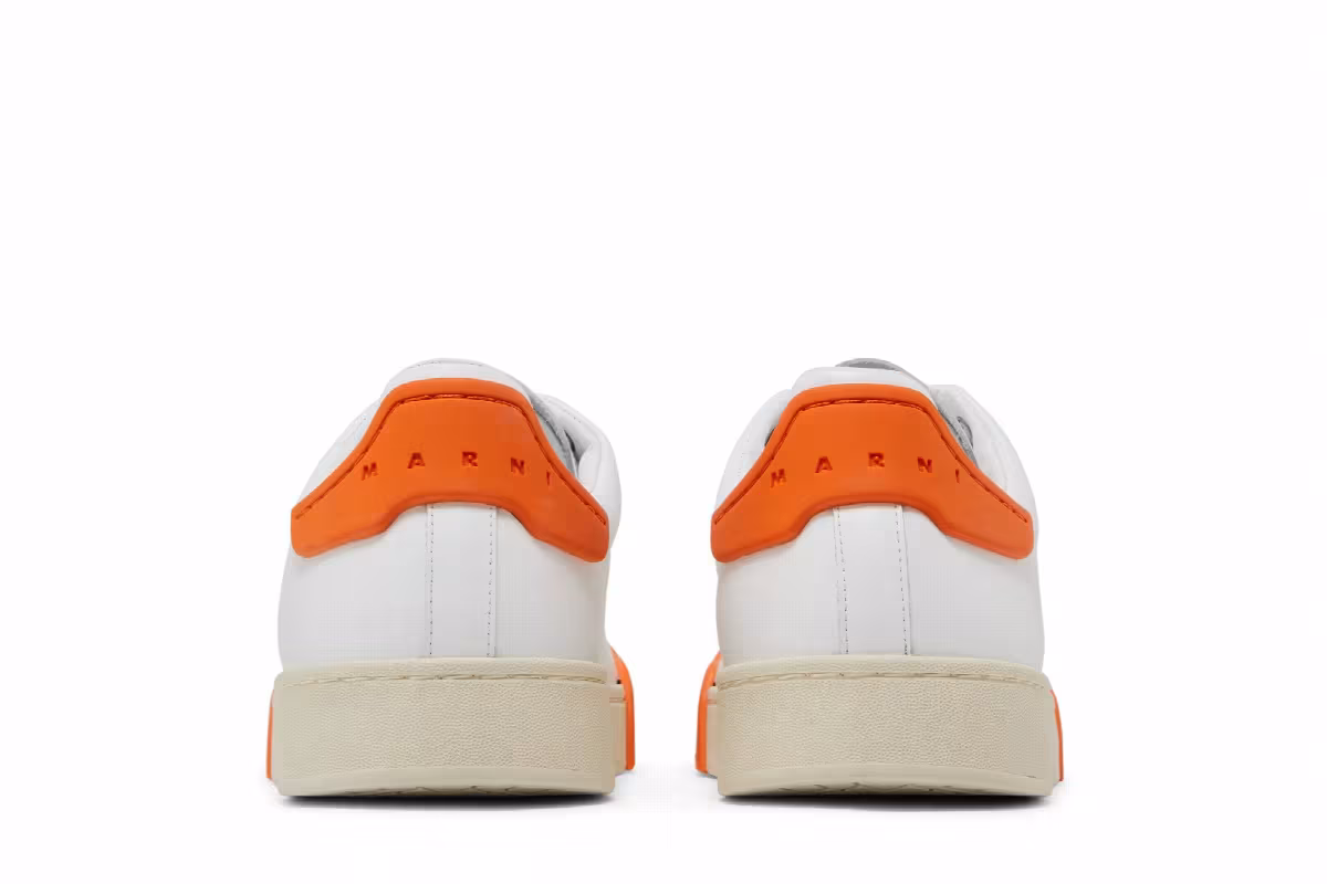 Marni Dada Bumper Sneaker Lily White Orange, view 7
