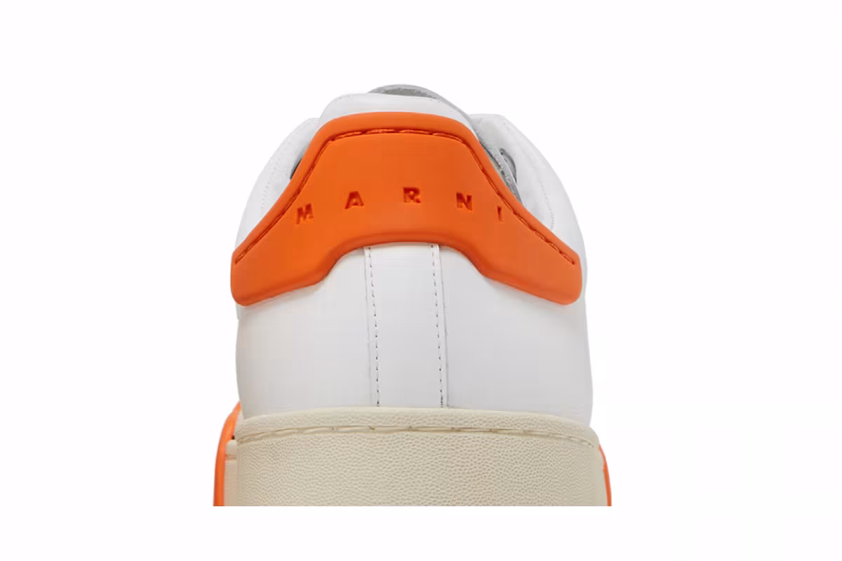 Marni Dada Bumper Sneaker Lily White Orange, view 8