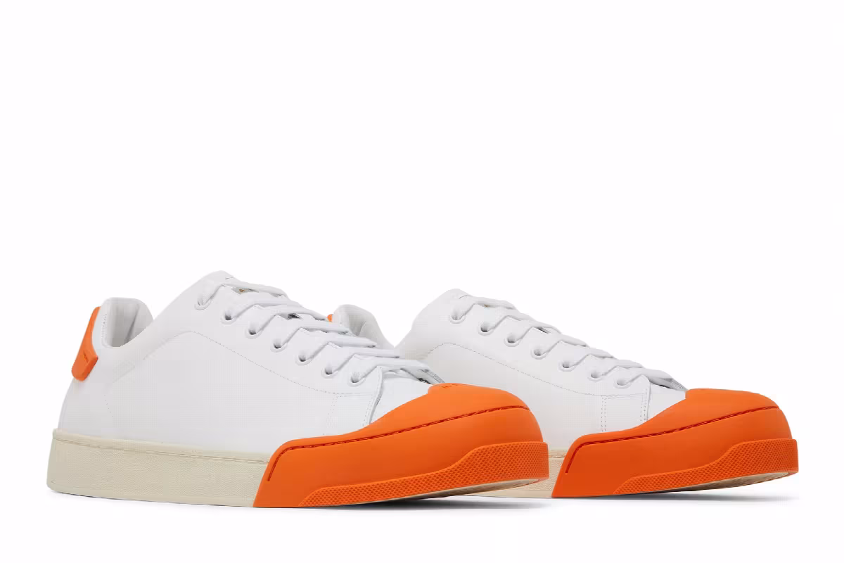 Marni Dada Bumper Sneaker Lily White Orange, view 9