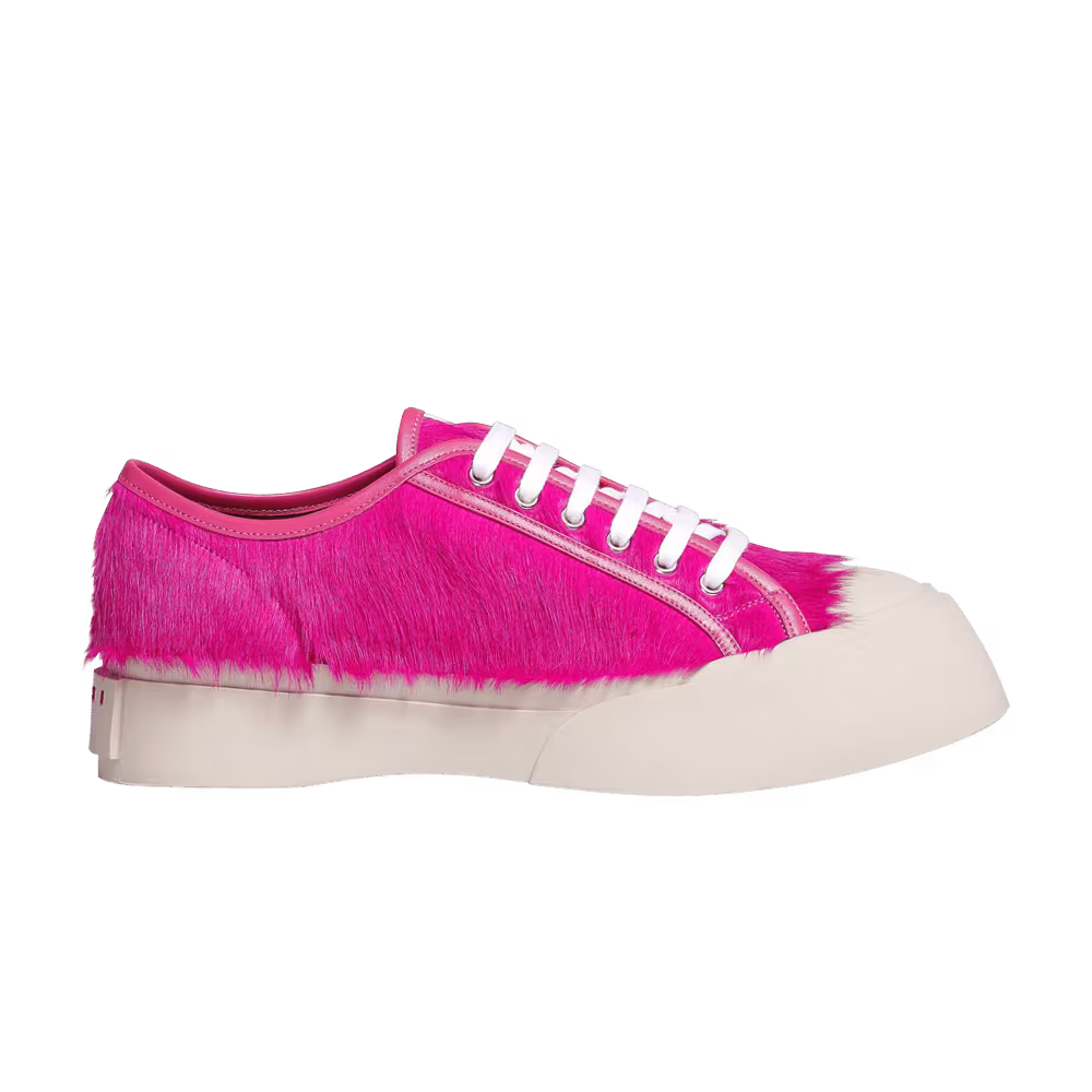 Marni Pablo Lace-Up Sneaker Fuchsia Calf Hair