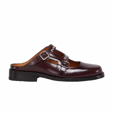 Marni Wmns Double Buckle Sabot Loafer 'Brown'