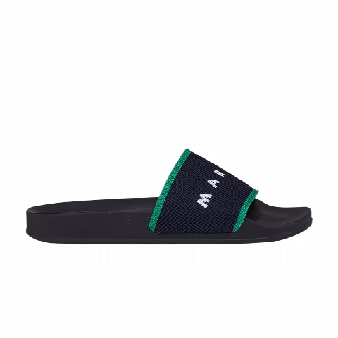 Marni Wmns Jacquard Rubber Slide 'Black Green'