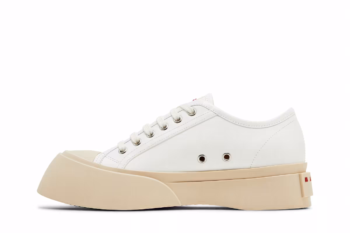 Marni Women's Pablo Lace-Up Sneaker Lily White, view 4