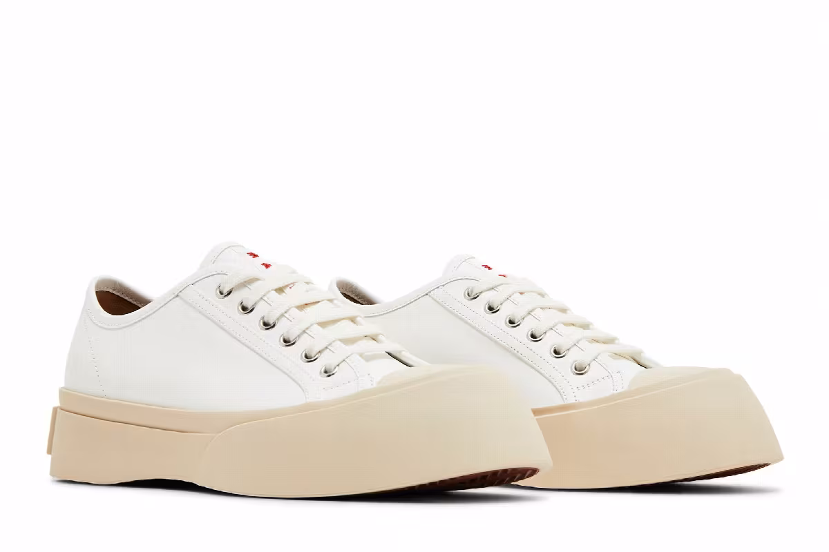 Marni Women's Pablo Lace-Up Sneaker Lily White, view 9