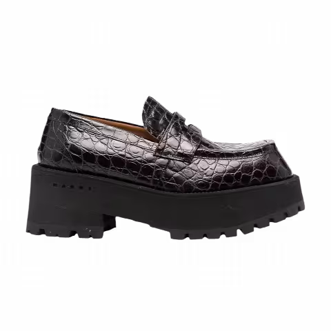 Marni Wmns Chunky Moccasin 'Black Croc'