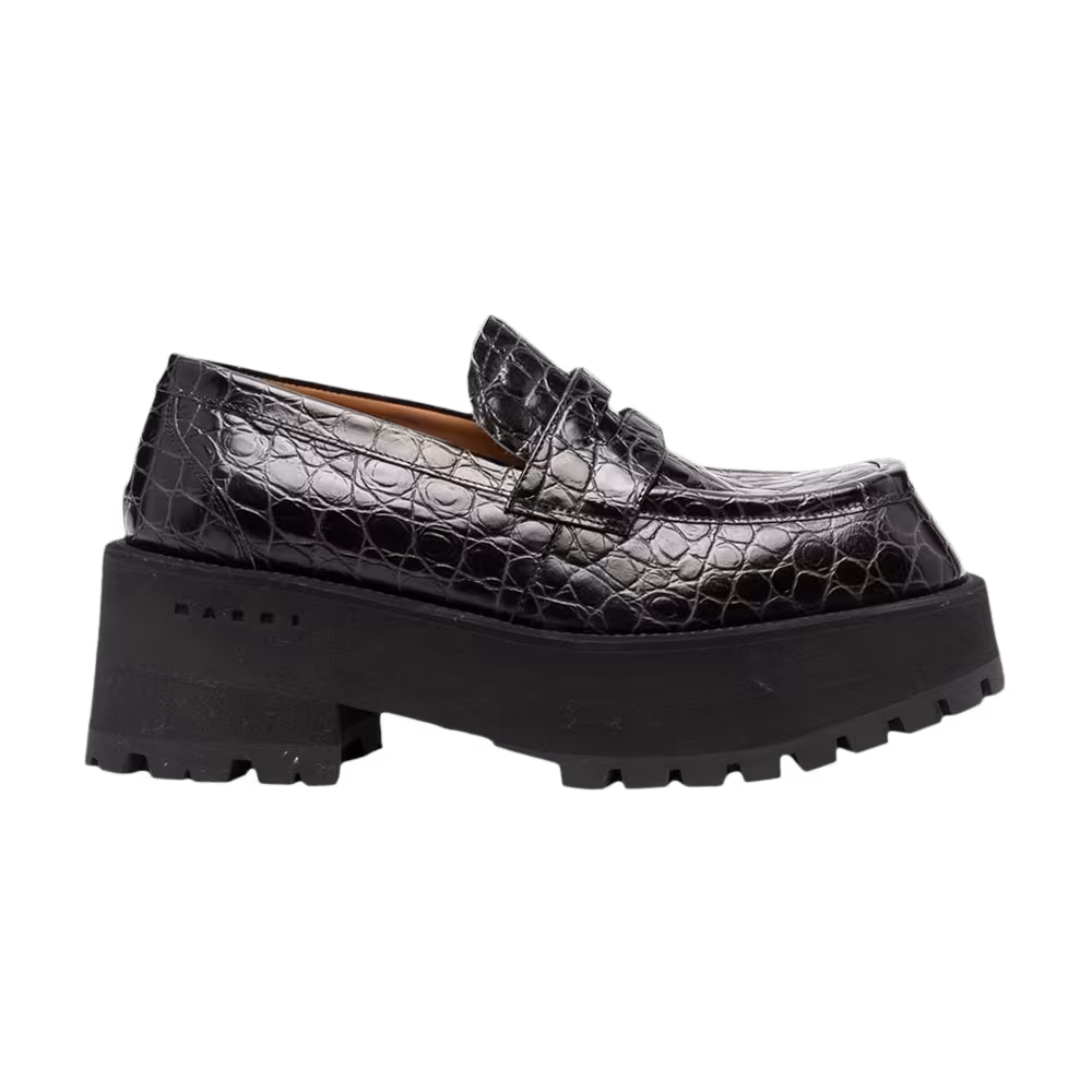 Marni Women's Chunky Moccasin Black Croc