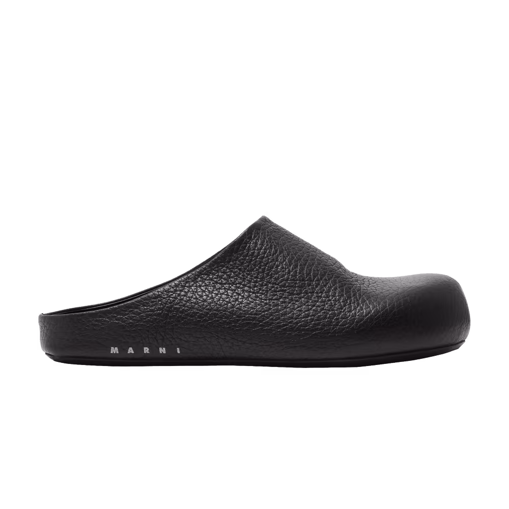 Marni Women's Calfskin Fussbett Sabot Black