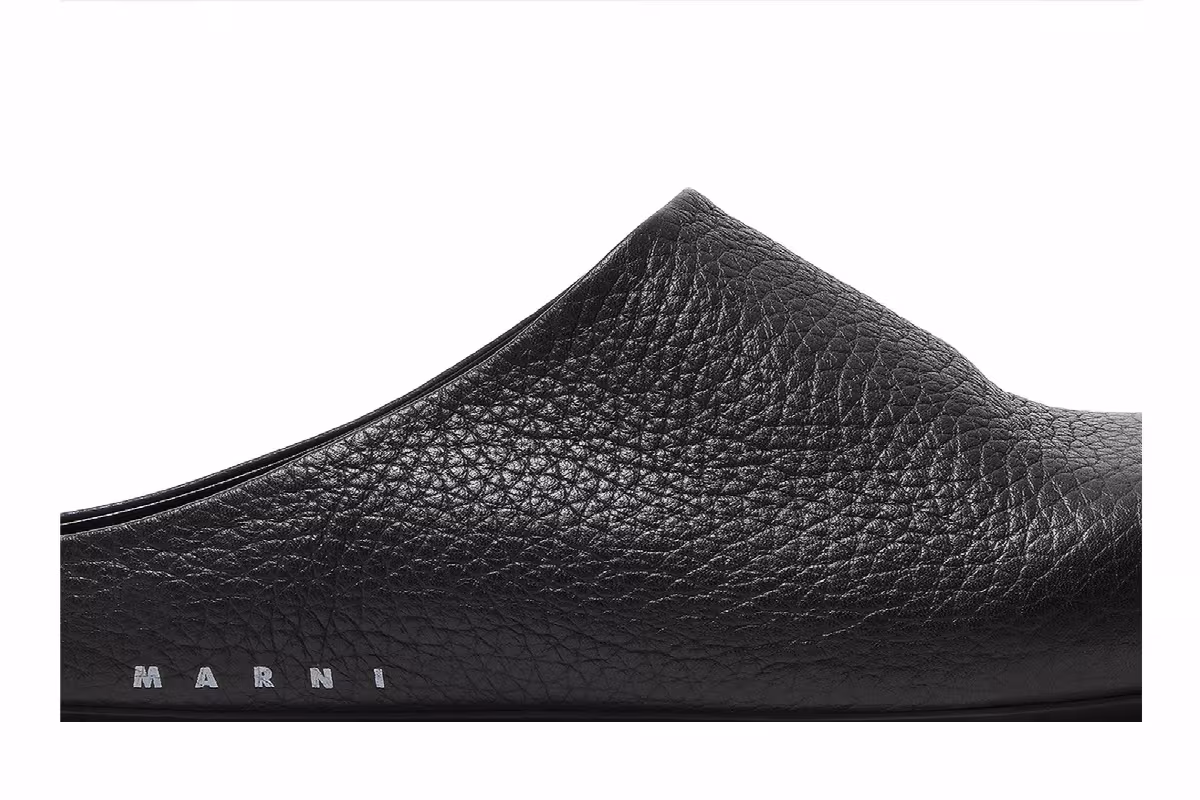 Marni Women's Calfskin Fussbett Sabot Black, view 3