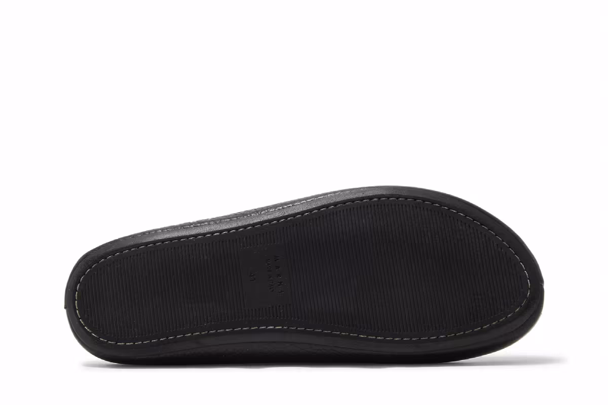 Marni Women's Calfskin Fussbett Sabot Black, view 5