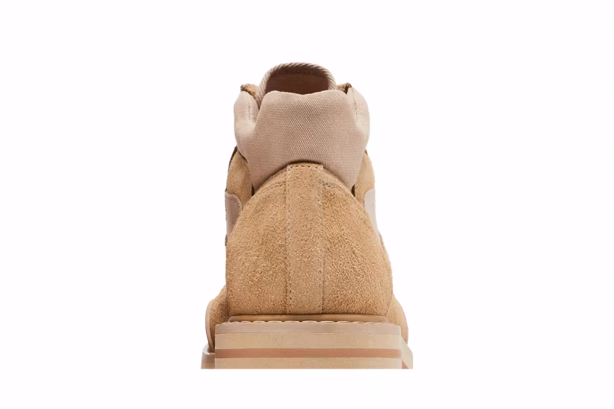 Marni Suede Patchy Combat Boot Gold Sand, view 8
