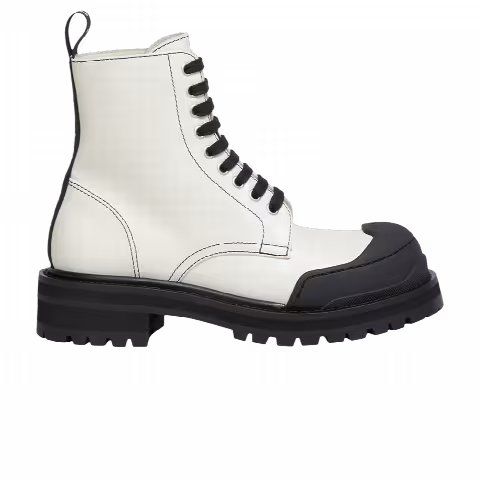 Marni Dada Army Combat Boot 'White'