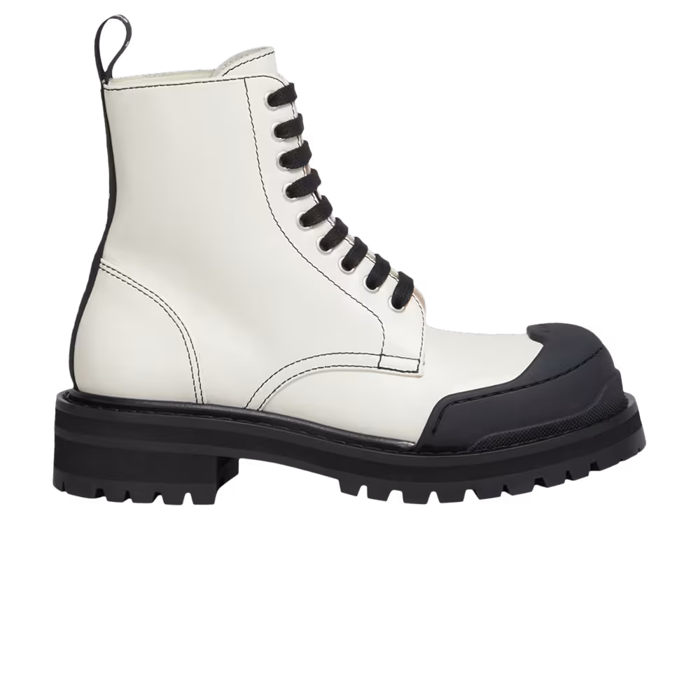 Marni Dada Army Combat Boot White