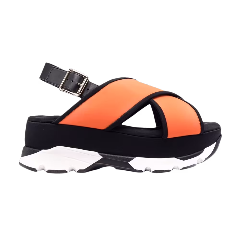 Marni Women's Sporty Wedge Sandal Orange