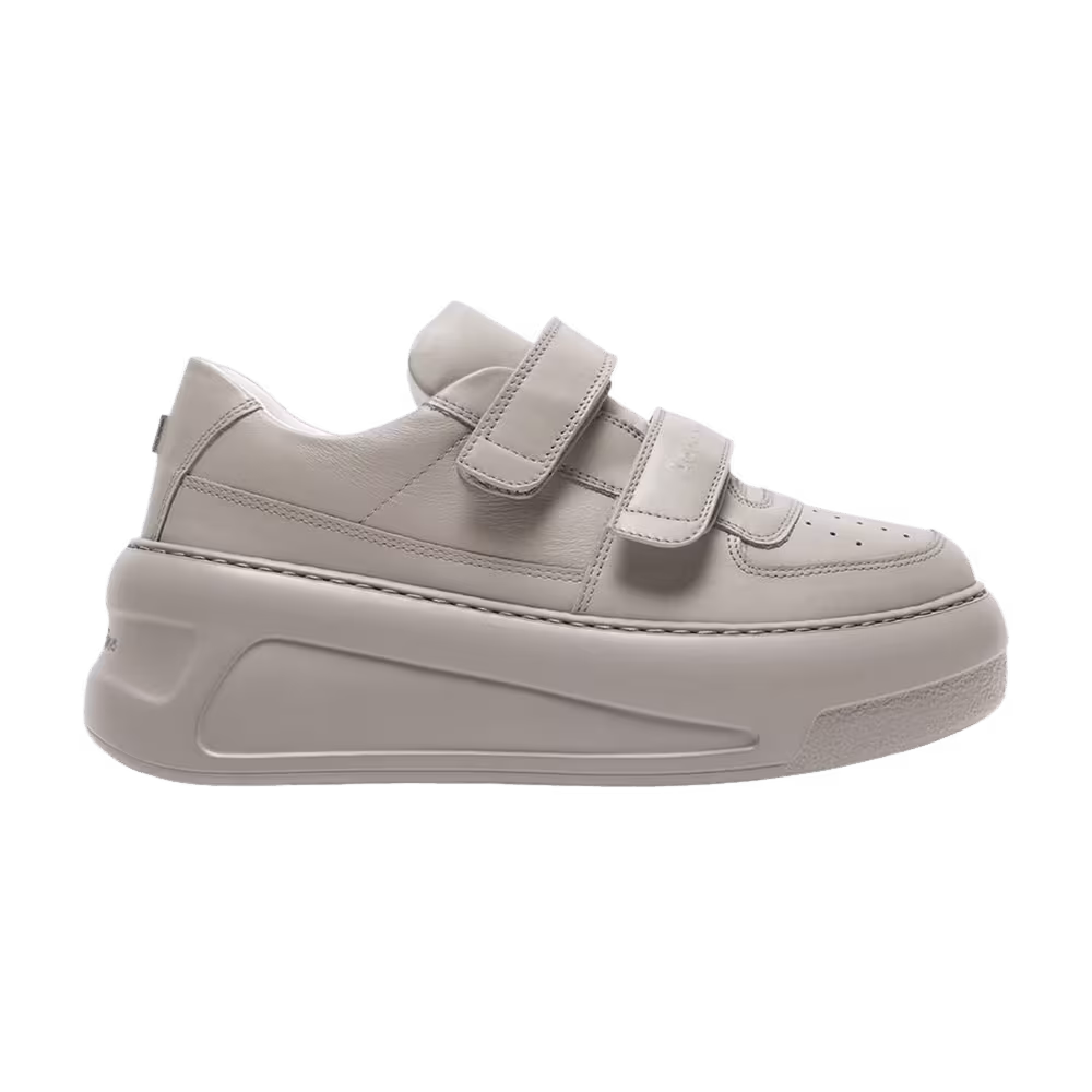 Acne Studios Velcro Strap Platform Sneaker Taupe Grey