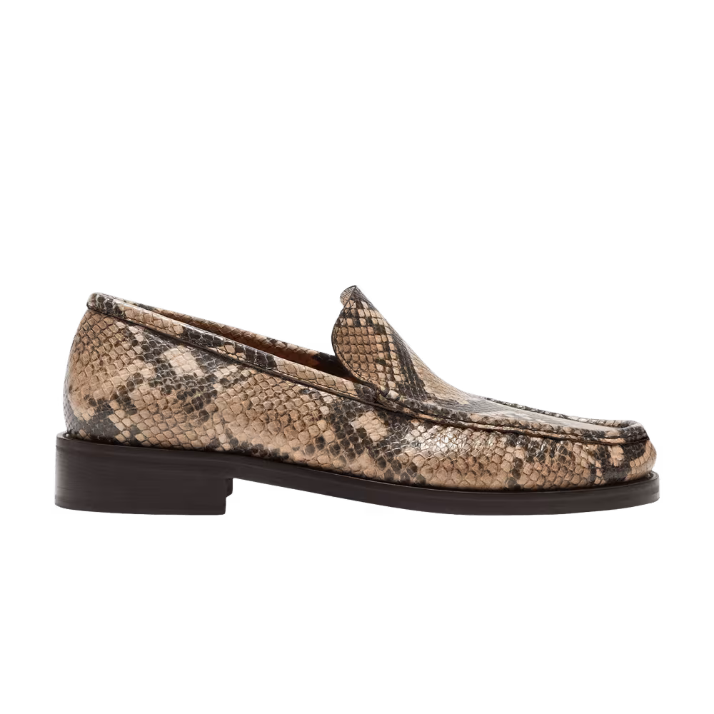 Acne Studios Loafer Beige Snake Print