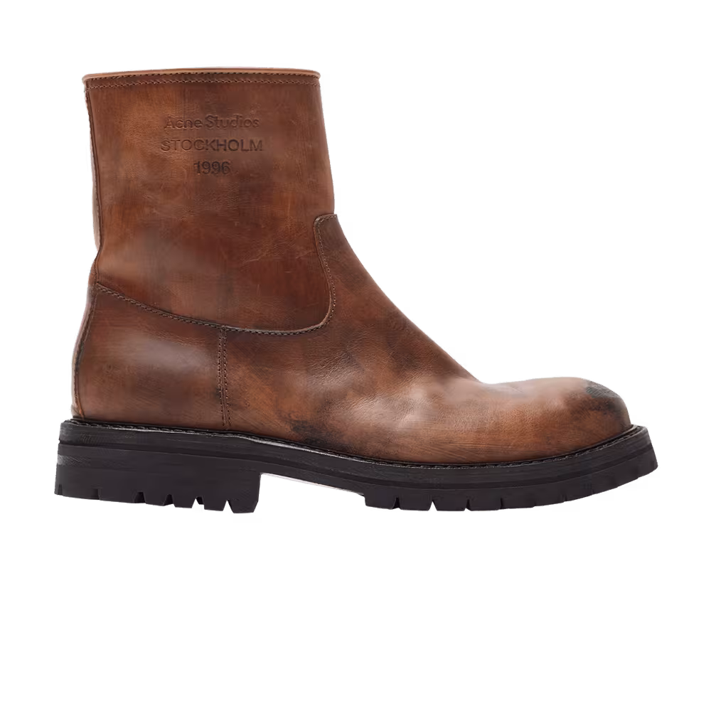 Acne Studios Leather Boots Brown