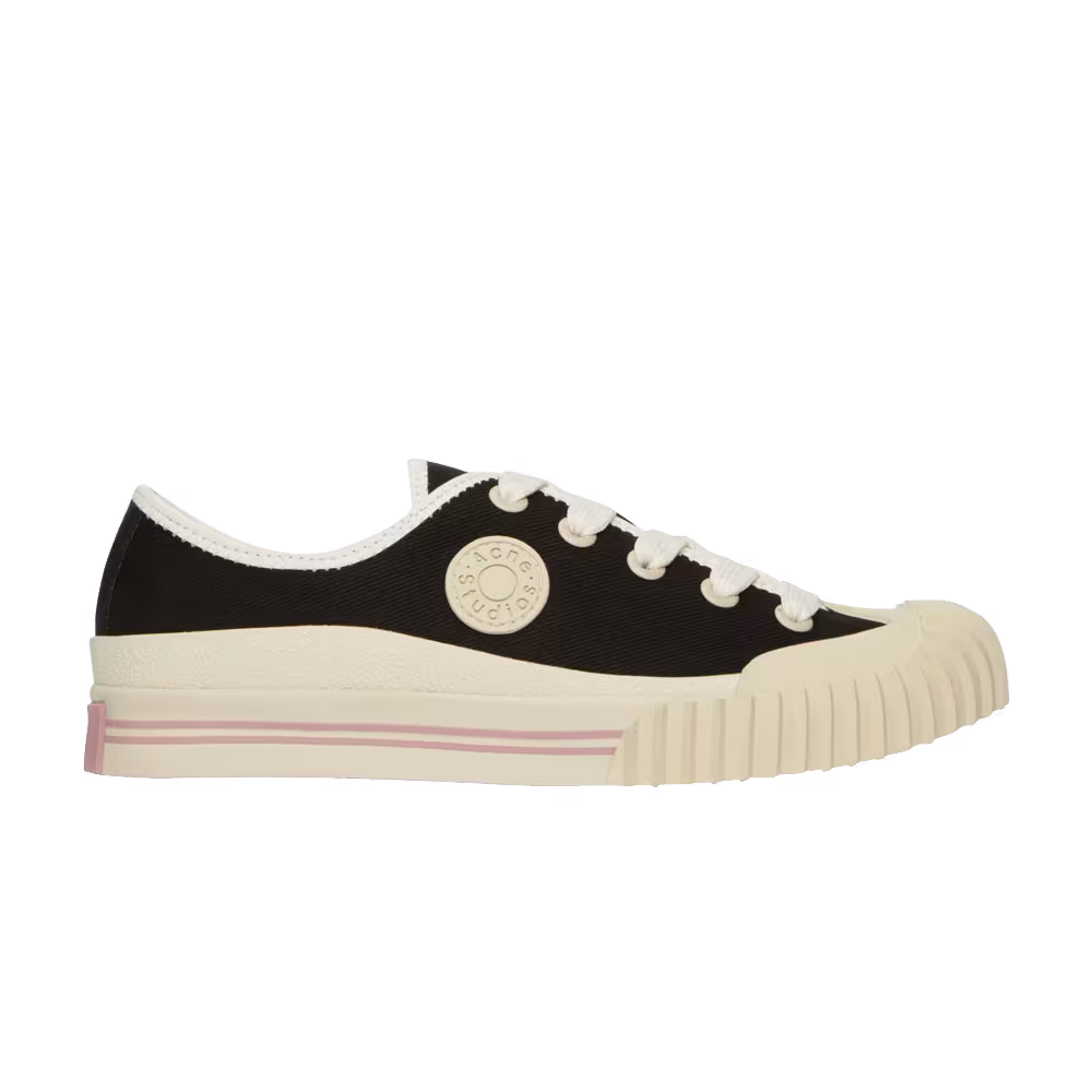 Acne Studios Women's Logo-Patch Low Black White