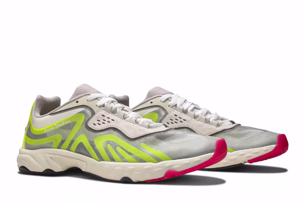 Acne Studios Buzz Ripstop Trail Transparent - Yellow Fluorescent, view 9