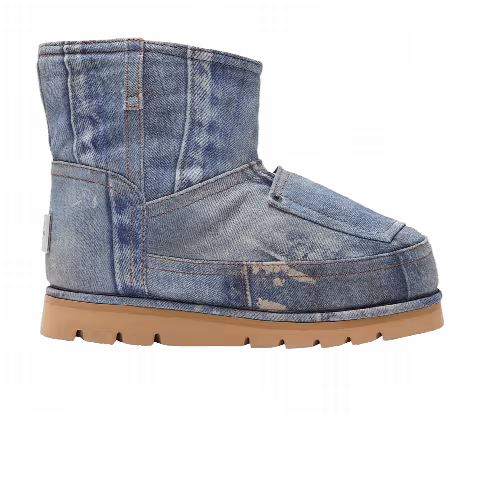 Acne Studios Low Boots 'Printed Leather - Denim'