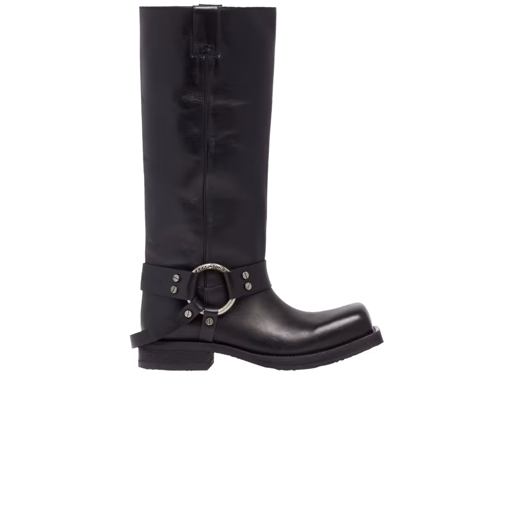 Acne Studios Women's Leather Buckle Boot Black