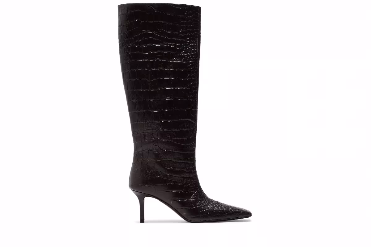 Acne Studios Women's Heeled Ankle Boot Smooth Black, view 2