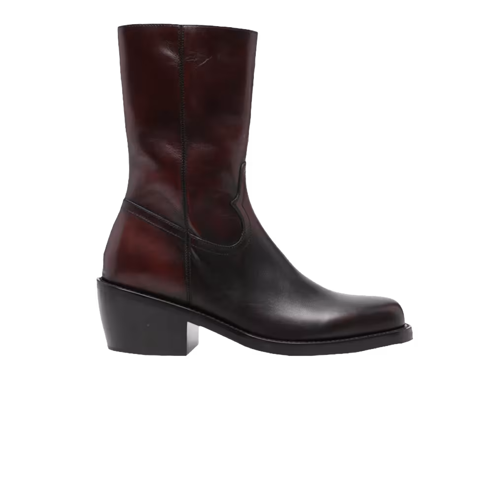 Dries Van Noten Leather Boot Tan
