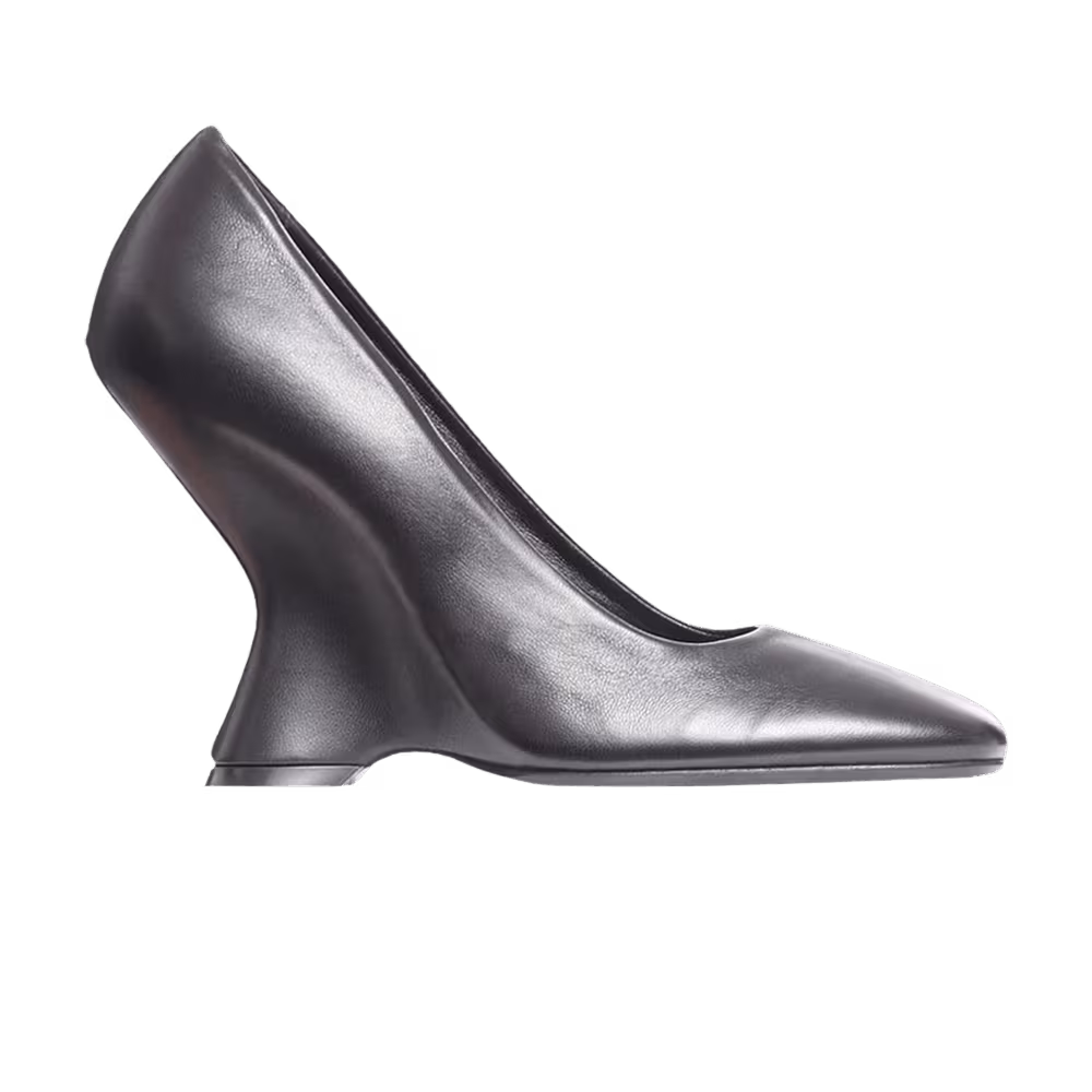 Dries Van Noten Women's Leather Wedge Pump Black