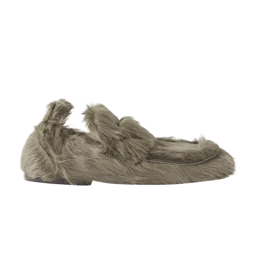 Dries Van Noten Fur Padded Loafer Khaki