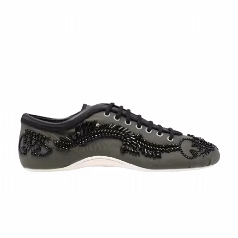 Dries Van Noten Wmns Twill Microsand Cotton Shoe 'Bottle'
