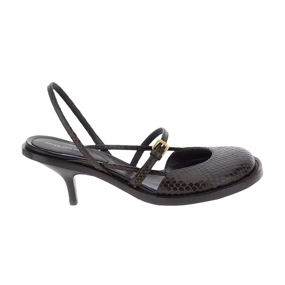 Dries Van Noten Women's Buckle Sandal Dark Brown