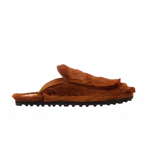 Dries Van Noten Fur Slider 'Rust'