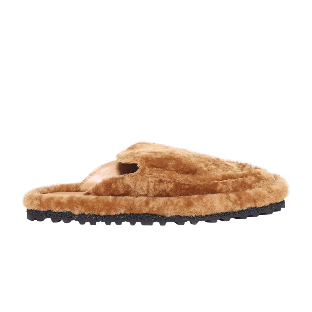 Dries Van Noten Shearling Mule Tan