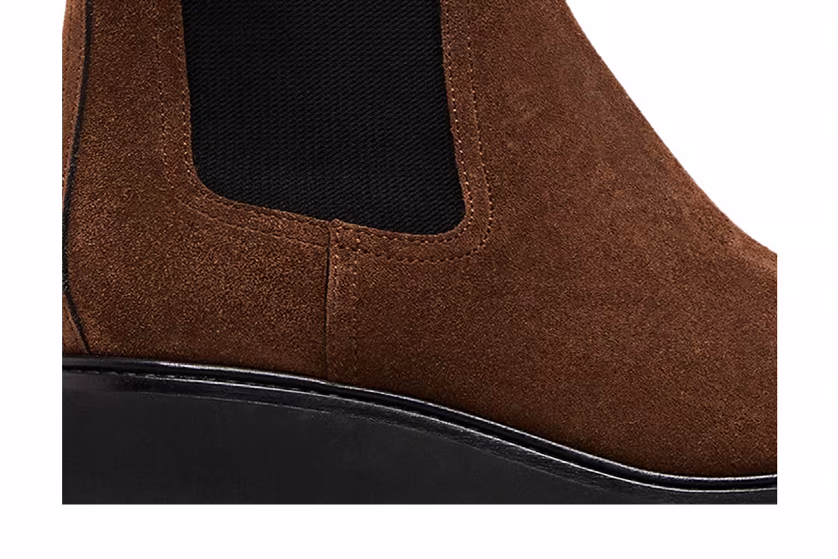CELINE Women's Triomphe Rangers Chelsea Boot Dark Brown, view 3