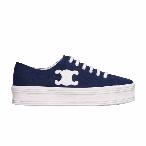 CELINE Wmns Jane Low Lace-Up Sneaker 'Triomphe Patch - Navy'